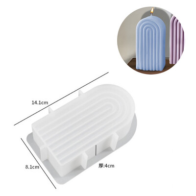 Silikónová forma na sviečky s dúhovým oblúkom, mydlová živica, sadrová forma, DIY forma na výrobu sviečok v tvare U, dúhový most, geometrická forma na výrobu sviečok, umelecké remeslo