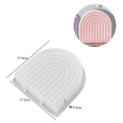 Silikónová forma na sviečky s dúhovým oblúkom, mydlová živica, sadrová forma, DIY forma na výrobu sviečok v tvare U, dúhový most, geometrická forma na výrobu sviečok, umelecké remeslo