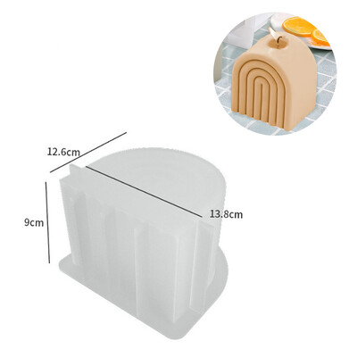 Silikónová forma na sviečky s dúhovým oblúkom, mydlová živica, sadrová forma, DIY forma na výrobu sviečok v tvare U, dúhový most, geometrická forma na výrobu sviečok, umelecké remeslo