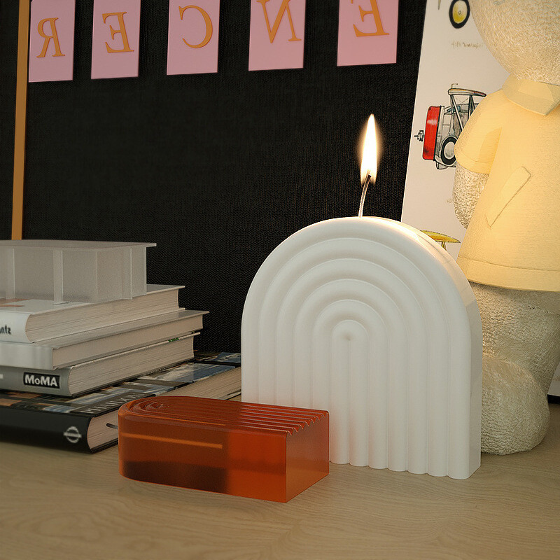 Silikónová forma na sviečky s dúhovým oblúkom, mydlová živica, sadrová forma, DIY forma na výrobu sviečok v tvare U, dúhový most, geometrická forma na výrobu sviečok, umelecké remeslo