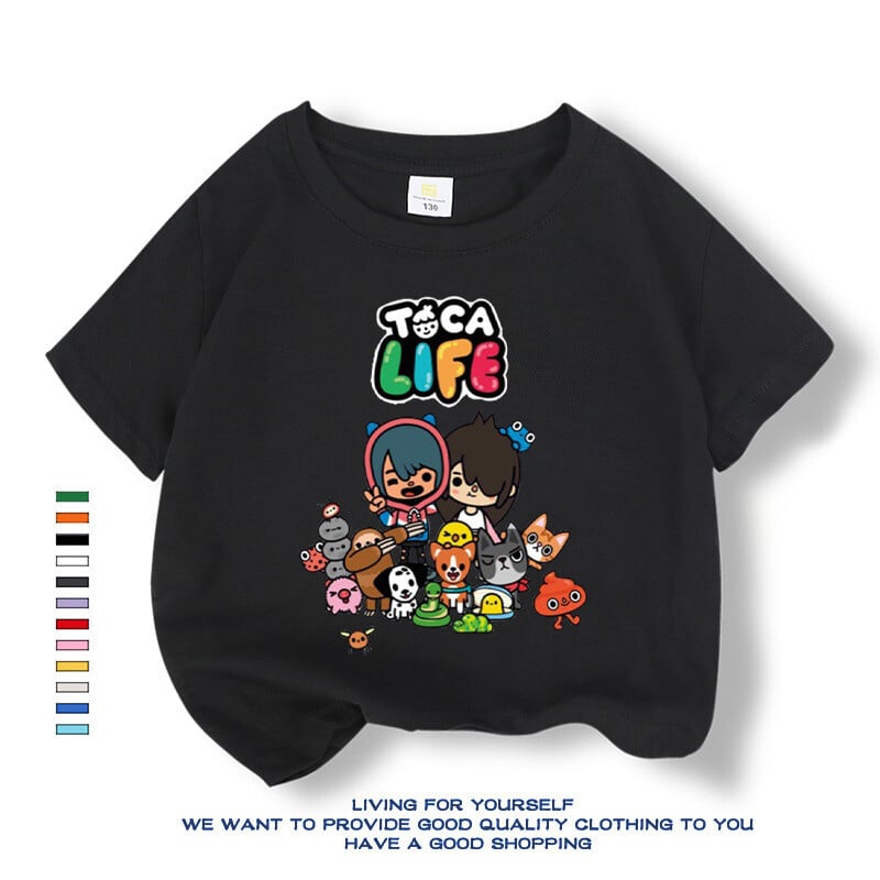 Tricou pentru bebeluși în stil occidental 2024 haine noi de vară din desene animate pentru fete versiune universală largi haine respirabile bumbac pur cu mânecă scurtă la modă