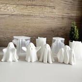 Καλούπι 3D σιλικόνης Ghost Candle Diy Halloween Cute Horror Doll Resin Crafts Εργαλείο παραγωγής σαπουνιού γύψου Δώρο διακοπών