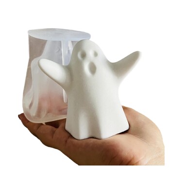 Καλούπι 3D σιλικόνης Ghost Candle Diy Halloween Cute Horror Doll Resin Crafts Εργαλείο παραγωγής σαπουνιού γύψου Δώρο διακοπών