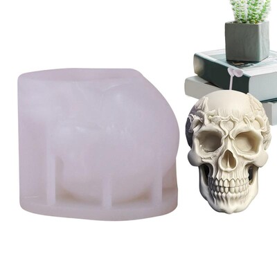 Skull Mold 3D Rose Skull καλούπια σιλικόνης για κεριά Εποξειδική ρητίνη σιλικόνης χύτευση χειροποίητα καλούπια κατασκευής κεριών για το Halloween