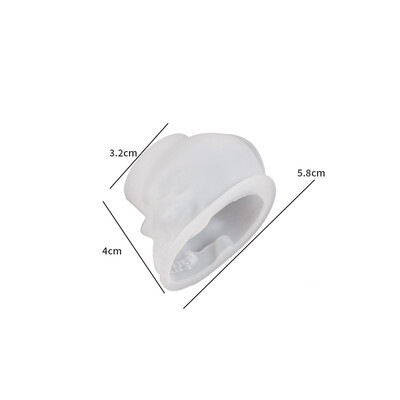 Καλούπι σιλικόνης πολλαπλών μεγεθών κεφαλή κρανίου 3D μοτίβο φλόγας Καλούπι κεφαλής κρανίου για σαπούνι ρητίνης γύψο Δημιουργία οικογενειακού πάρτι Δώρο διακόσμησης