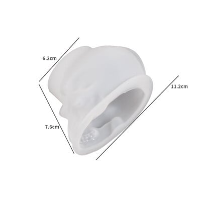 Καλούπι σιλικόνης πολλαπλών μεγεθών κεφαλή κρανίου 3D μοτίβο φλόγας Καλούπι κεφαλής κρανίου για σαπούνι ρητίνης γύψο Δημιουργία οικογενειακού πάρτι Δώρο διακόσμησης