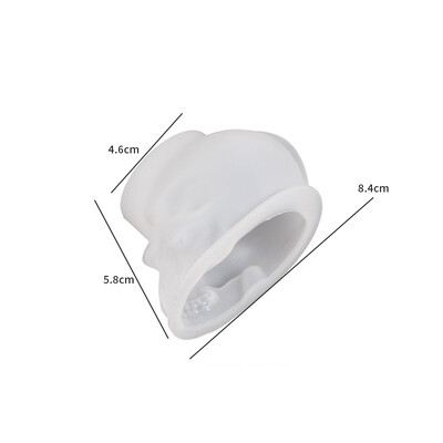 Καλούπι σιλικόνης πολλαπλών μεγεθών κεφαλή κρανίου 3D μοτίβο φλόγας Καλούπι κεφαλής κρανίου για σαπούνι ρητίνης γύψο Δημιουργία οικογενειακού πάρτι Δώρο διακόσμησης