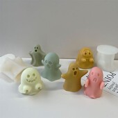Halloween drăguț păpușă fantomă 3D matriță din silicon DIY rășină epoxidica aromoterapie lumânare ipsos ornament petrecere decorare parfumată distractivă