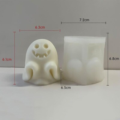 Halloween drăguț păpușă fantomă 3D matriță din silicon DIY rășină epoxidica aromoterapie lumânare ipsos ornament petrecere decorare parfumată distractivă