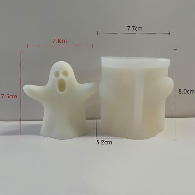 Halloween drăguț păpușă fantomă 3D matriță din silicon DIY rășină epoxidica aromoterapie lumânare ipsos ornament petrecere decorare parfumată distractivă