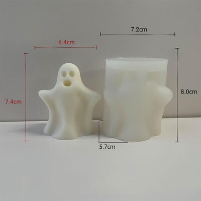 Halloween drăguț păpușă fantomă 3D matriță din silicon DIY rășină epoxidica aromoterapie lumânare ipsos ornament petrecere decorare parfumată distractivă