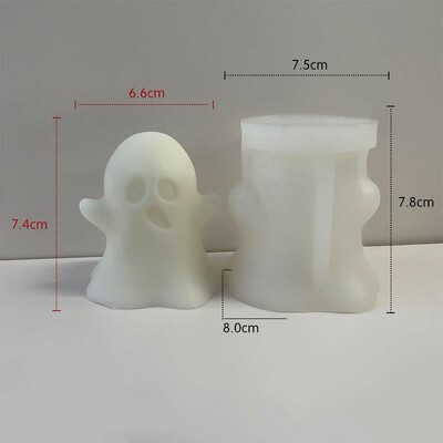 Halloween drăguț păpușă fantomă 3D matriță din silicon DIY rășină epoxidica aromoterapie lumânare ipsos ornament petrecere decorare parfumată distractivă