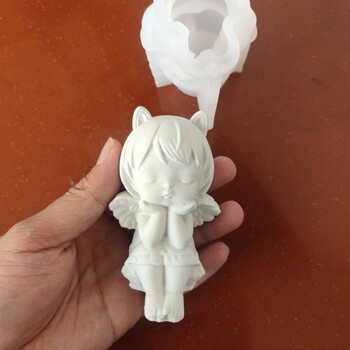 3D Angel Girl Figuries Molds Epoxy Resin Casting Tools for DIY Crafts Ornaments 8,9*6,4*5,5cm