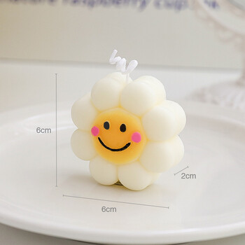 Smile Flower Καλούπι Κεριού Σιλικόνη 3D Tulip Gypsum Aroma Soap Cake Σοκολατένιο τυρί Μους γενεθλίων Ins Εργαλεία διακόσμησης σπιτιού