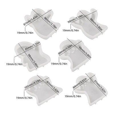 DIY Halloween Ghost Candle Mould Silicone Aromatherapy Gypsum Candlestick Ornament Epoxy Resin Mold Crafts Decoration Storage