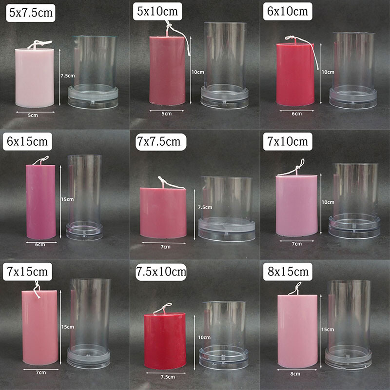 3D ručne vyrobená valcová forma na sviečky, domáce DIY mydlové sviečky, plastová forma na Vianoce, svadobné párty dekorácie, umelecké remeslá, DIY výroba foriem