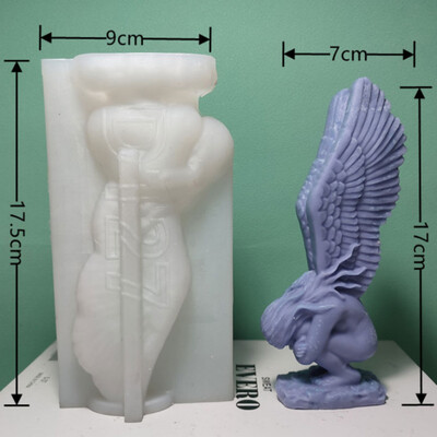 3D Ziemeļvalstu stila pietupieni eņģeļu spārni silikona sveču veidne DIY cilvēka ķermeņa ziepes ģipša izgatavošana šokolādes kūkas dekors rokdarbu dāvana