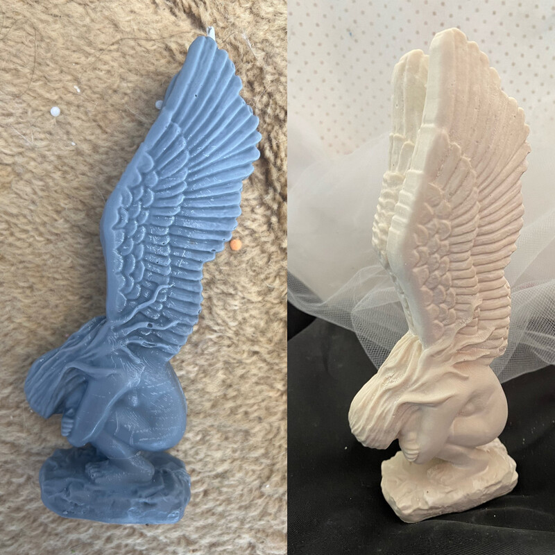 3D Ziemeļvalstu stila pietupieni eņģeļu spārni silikona sveču veidne DIY cilvēka ķermeņa ziepes ģipša izgatavošana šokolādes kūkas dekors rokdarbu dāvana