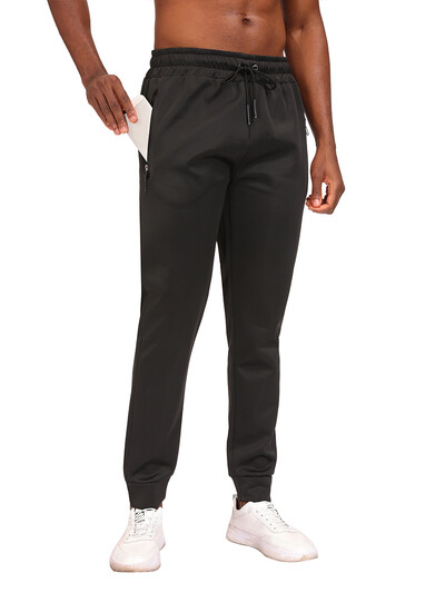 Pánske tepláky Joggers s vreckami, fitness dlhé nohavice s elastickým pásom a sťahovacou šnúrkou