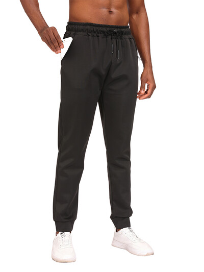 Pánske tepláky Joggers s vreckami, fitness dlhé nohavice s elastickým pásom a sťahovacou šnúrkou
