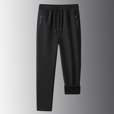 Αδιάβροχο παντελόνι εξωτερικού χώρου Ανδρικό χοντρό φλις επένδυση Μεγάλο μέγεθος 8xl 7xl 6xl 5xl αντιανεμικό Softshell Trackpants Ανδρικό Χειμερινό ζεστό παντελόνι