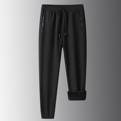 Αδιάβροχο παντελόνι εξωτερικού χώρου Ανδρικό χοντρό φλις επένδυση Μεγάλο μέγεθος 8xl 7xl 6xl 5xl αντιανεμικό Softshell Trackpants Ανδρικό Χειμερινό ζεστό παντελόνι