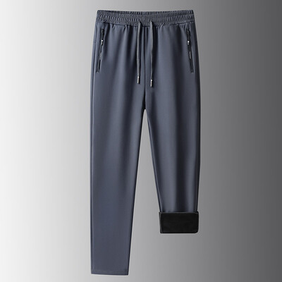 Αδιάβροχο παντελόνι εξωτερικού χώρου Ανδρικό χοντρό φλις επένδυση Μεγάλο μέγεθος 8xl 7xl 6xl 5xl αντιανεμικό Softshell Trackpants Ανδρικό Χειμερινό ζεστό παντελόνι