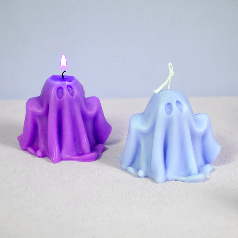 Matrite 3D pentru lumânări din silicon Fantoma de Halloween, drăguță păpușă înfricoșătoare, meșteșuguri din rășină, fabricarea de ipsos, matriță pentru producția de săpun, cadou de vacanță