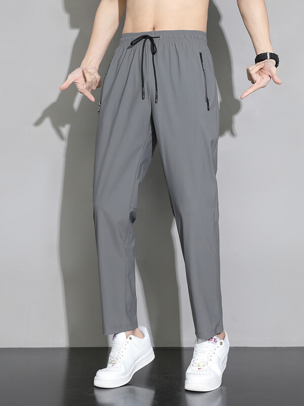 Liela izmēra 8xl vasaras vīriešu skriešanas bikses ledus zīda plānas sporta bikses, izstieptas neilona ātri nožūst ikdienas sporta bikses vīriešu sporta bikses