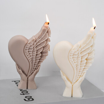 Creativity Love Wings Κερί Καλούπι σιλικόνης DIY Holding Wing Heart Crafts Κατασκευή καλουπιών χύτευσης από ρητίνη από γύψο Είδη διακόσμησης σπιτιού