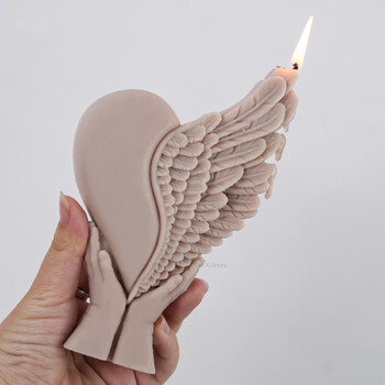 Creativity Love Wings Κερί Καλούπι σιλικόνης DIY Holding Wing Heart Crafts Κατασκευή καλουπιών χύτευσης από ρητίνη από γύψο Είδη διακόσμησης σπιτιού