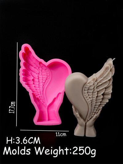 Creativitate Dragoste Aripi Lumânare Mucegai din silicon DIY Ținerea Aripii Artizanat Inimă Efectuarea de ipsos turnare rășină Mucegaiuri pentru decorarea casei