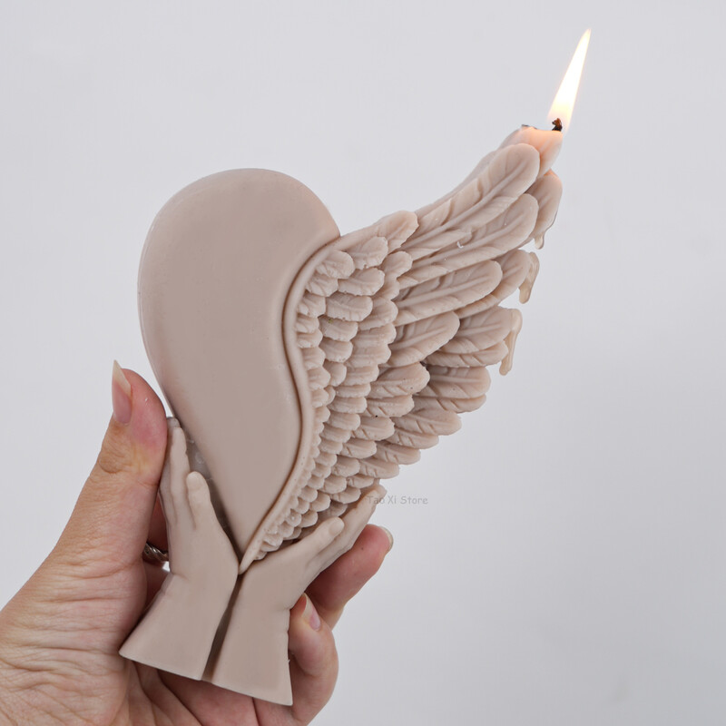 Creativitate Dragoste Aripi Lumânare Mucegai din silicon DIY Ținerea Aripii Artizanat Inimă Efectuarea de ipsos turnare rășină Mucegaiuri pentru decorarea casei