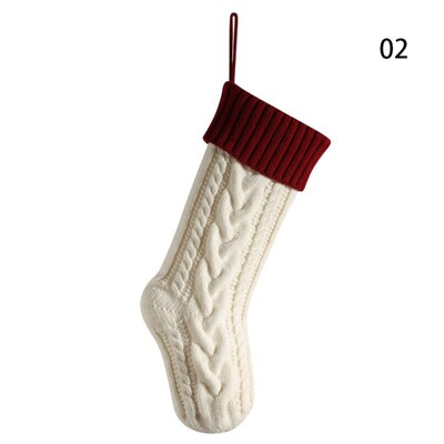 Χριστουγεννιάτικες κάλτσες πλεξίματος Εορταστικές προμήθειες Διακόσμηση σπιτιού Χριστουγεννιάτικο δέντρο στολίδια Παιδική τσάντα δώρου 18"/46 εκ.