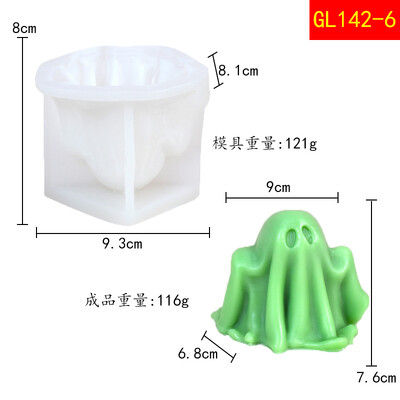 Mucegai pentru lumânări fantomă de Halloween DIY dovleac modelare fantomă decorare artizanat rășină gips fabricare matriță din silicon cadou Ziua morților