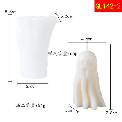 Mucegai pentru lumânări fantomă de Halloween DIY dovleac modelare fantomă decorare artizanat rășină gips fabricare matriță din silicon cadou Ziua morților