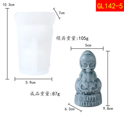 Mucegai pentru lumânări fantomă de Halloween DIY dovleac modelare fantomă decorare artizanat rășină gips fabricare matriță din silicon cadou Ziua morților