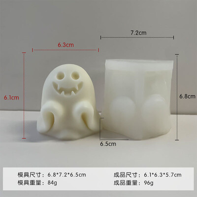 Mucegai pentru lumânări fantomă de Halloween DIY dovleac modelare fantomă decorare artizanat rășină gips fabricare matriță din silicon cadou Ziua morților