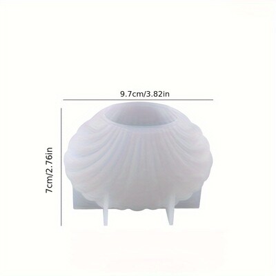 1db 3D Shell szilikon illatú gyertyaforma barkácsolás aromaterápiás viasz és agyag kézművességhez