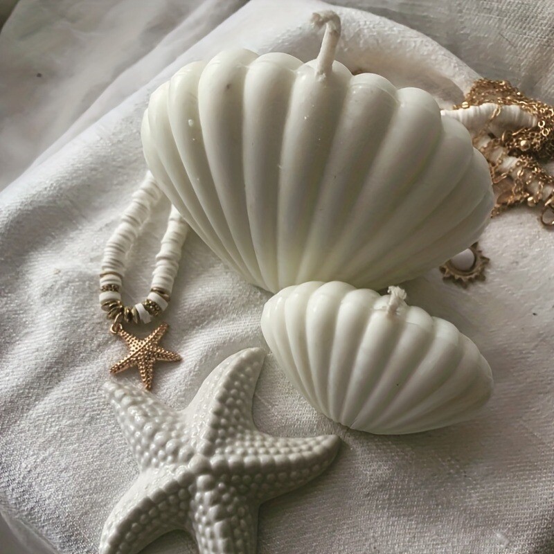 1db 3D Shell szilikon illatú gyertyaforma barkácsolás aromaterápiás viasz és agyag kézművességhez