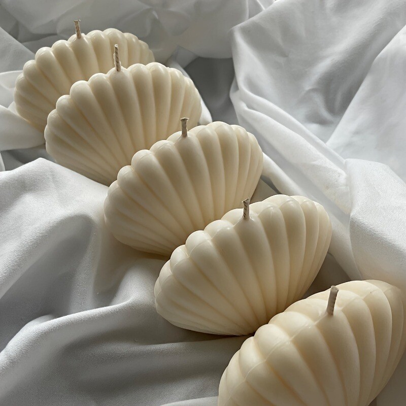 1db 3D Shell szilikon illatú gyertyaforma barkácsolás aromaterápiás viasz és agyag kézművességhez