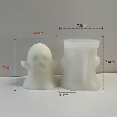 Halloween DIY Vtipná silikónová forma na sviečku s duchom, tvár ducha, bábka, ručne vyrábané mydlo, aromaterapeutická sviečka, dekoračná forma