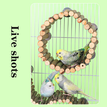 Bird Ladder Πέρκα Parrot Ladder Hamster Παιχνίδια αναρρίχησης Nature Wood Stand παπαγάλος μασώμενο παιχνίδι για μικρό ζώο