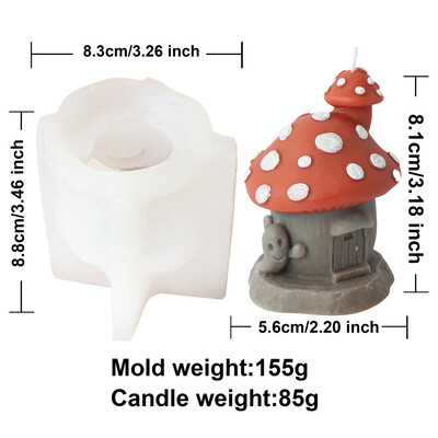 Γελοιογραφία Μανιτάρι Κεφάλι Φάντασμα Κερί σιλικόνης Φεστιβάλ Εκκλησίας Σοκολάτα κολοκύθας Ζωγραφική Σπίτι Γύψινο Διακόσμηση αποκριάτικου πάρτι