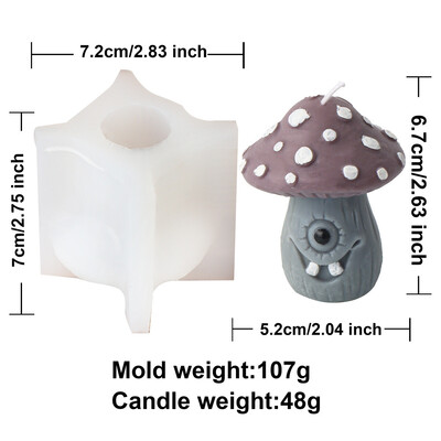 Γελοιογραφία Μανιτάρι Κεφάλι Φάντασμα Κερί σιλικόνης Φεστιβάλ Εκκλησίας Σοκολάτα κολοκύθας Ζωγραφική Σπίτι Γύψινο Διακόσμηση αποκριάτικου πάρτι