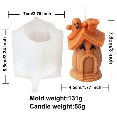 Γελοιογραφία Μανιτάρι Κεφάλι Φάντασμα Κερί σιλικόνης Φεστιβάλ Εκκλησίας Σοκολάτα κολοκύθας Ζωγραφική Σπίτι Γύψινο Διακόσμηση αποκριάτικου πάρτι