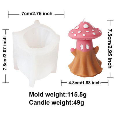 Γελοιογραφία Μανιτάρι Κεφάλι Φάντασμα Κερί σιλικόνης Φεστιβάλ Εκκλησίας Σοκολάτα κολοκύθας Ζωγραφική Σπίτι Γύψινο Διακόσμηση αποκριάτικου πάρτι