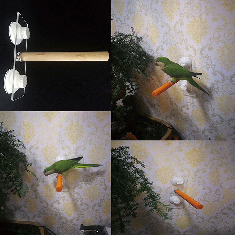 Parrot Pet Raw Standing Stick Ξύλο Κρεμαστό σταντ ράφι παιχνιδιών Sticksstand Parakeet Branch Perches for Bird Cage Bar Προμήθειες για κατοικίδια