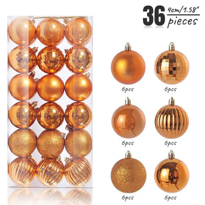 Vianočné gule, nerozbitné, 6/4/3 cm plastové gule, ozdoby na stromček, veľkoobjemové, sada ozdôb