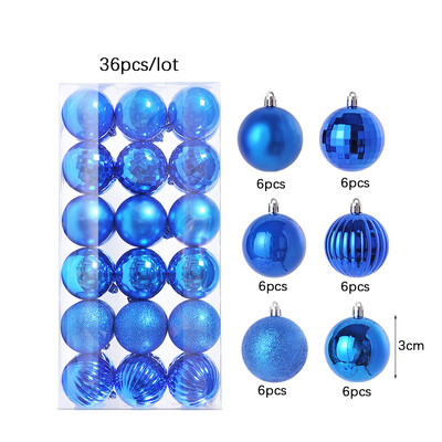 36 τμχ 3 εκατοστά Καλά Χριστούγεννα Πλαστική Μπάλα Κόκκινο Χρυσό Ασημί Χρώμα Πλαστικές Μπάλες Κρεμαστό Μπάλες Diy Χριστουγεννιάτικες Προμήθειες Χριστουγεννιάτικου Δέντρου Μπάλα